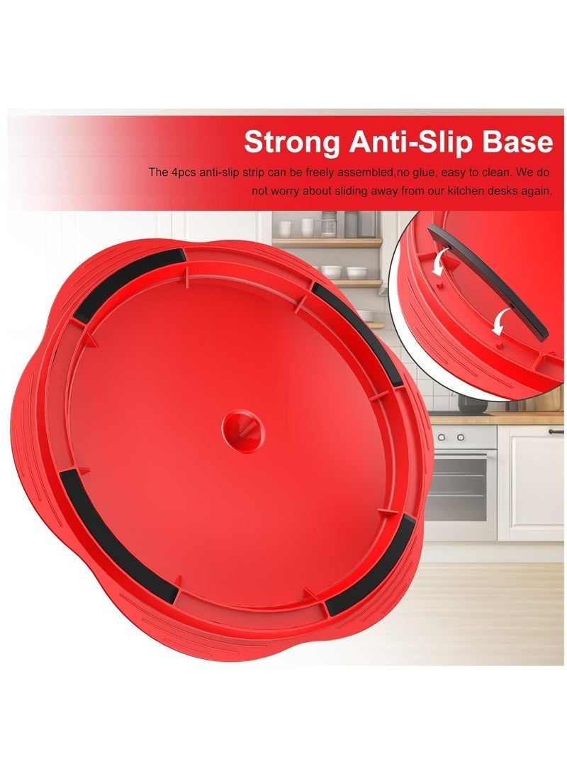 YelaJoy Large Chicken Shredder Tool Twist with Brush & Fork, Visible Meat Shredder Machine, Non-Slip Base & Ergonomic Handle, BPA-Free Shredder for Beef & Chicken, Red - Image 3